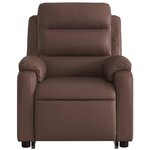 vidaXL Fauteuil inclinable de massage électrique marron similicuir