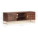 Vidaxl meuble tv 124x29x45 cm bois massif de manguier