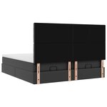 VidaXL Cadre de lit ottoman avec matelas noir 200x200 cm similicuir