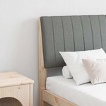 vidaXL Tête de lit capitonnée Gris foncé 140 cm Pin massif