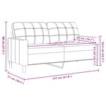 vidaXL Canapé à 2 places Crème 140 cm Velours