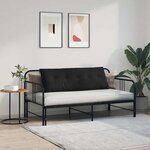 vidaXL Coussin de Dos Noir 140 x 50 cm Tissu en microfibre