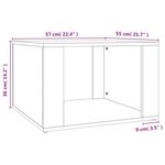 vidaXL Table de chevet Sonoma gris 57x55x36 cm Bois d'ingénierie