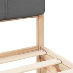 vidaXL Cadre de lit avec tête de lit rembourrée Gris foncé