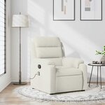 vidaXL Fauteuil de massage inclinable crème velours
