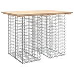 vidaXL Table de jardin Gabion Design 100x70x72 cm Bois massif Pin