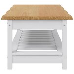 VidaXL Table basse EKAI Blanc 100 x 60 x 45 5 cm Bois de pin massif