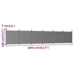 vidaXL Panneau de clôture marron 1045x186 cm WPC