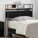vidaXL Tête de lit de rangement Chêne noir 90 cm Bois d'ingénierie