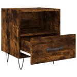 vidaXL Table de chevet chêne fumé 40x35x47 5 cm bois d’ingénierie