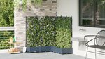 vidaXL Jardinière avec treillis 5 Pièces Grise 120x120x125 5 cm