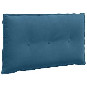 vidaXL Coussin de Dos Bleu 80 x 50 cm Tissu en velours côtelé