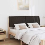 vidaXL Tête de lit capitonnée Noir 150 cm Pin massif