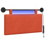 vidaXL Tête de lit suspendue Rouge orange Tissu en velours côtelé