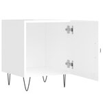 vidaXL Tables de chevet 2 Pièces blanc brillant 40x40x50 cm