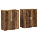 vidaXL Haut Armoire 2 Pièces Bois ancien 60 x 31 x 70 cm