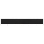 vidaXL Paravent 6 panneaux Tissu 800 x 80 cm Noir