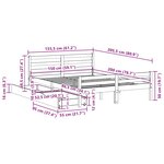 vidaXL Cadre de lit sans matelas 150x200 cm bois de pin massif
