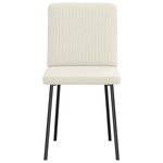 vidaXL Chaises à manger lot de 2 Crème Velours