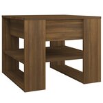 vidaXL Table basse Chêne marron 55 5x55x45 cm Bois d'ingénierie
