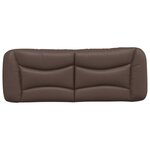 vidaXL Coussin de tête de lit Hvar marron 140 cm similicuir