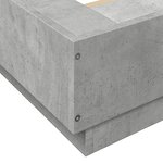 vidaXL Cadre de lit et lumières LED sans matelas gris béton 120x190cm