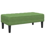 vidaXL banc avec coussin Vert clair 113 x 57 x 39 cm Velours