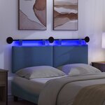 vidaXL Tête de lit suspendue Bleu Tissu en velours côtelé