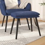 vidaXL Repose-pied Bleu 45x29 5x35 cm Tissu