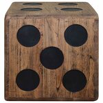 vidaXL Boîte de rangement Bois Mindi 40x40x40 cm Design Dés