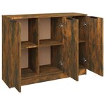 vidaXL Buffet Chêne fumé 90 5x30x70 cm Bois d'ingénierie