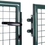 vidaXL Portail de clôture Acier 306x175 cm Vert