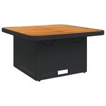 vidaXL Ensemble à manger de jardin coussins 5Pièces Noir Résine tressée