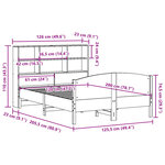 vidaXL Lit bibliothèque sans matelas cire marron 120x200 cm pin massif