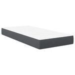 vidaXL Matelas de Lit avec matelas Gris 80 x 200 cm tissu