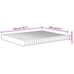 vidaXL Matelas en mousse moyennement doux 160x200 cm