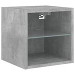 vidaXL Meubles TV muraux et lumières LED 2Pièces gris béton 30x28 5x30 cm