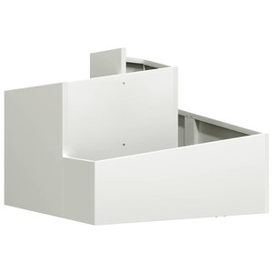 vidaXL Cache-pot de jardin Blanc 60 x 60 x 50 cm Acier laminé à froid