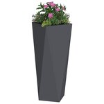 vidaXL Jardinière 2 Pièces Anthracite 30 x 30 x 75 cm Acier