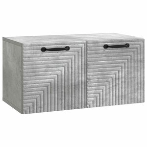 vidaXL Meuble TV mural Gris béton 59 5 x 31 x 30 cm Bois d'ingénierie