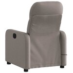 vidaXL Fauteuil de massage inclinable électrique Taupe Tissu