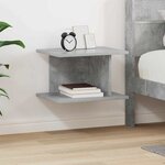 vidaXL Table de chevet Gris béton 40 x 30 x 25 cm Bois d'ingénierie