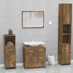vidaXL Meubles de salle de bain Chêne fumé Bois d'ingénierie