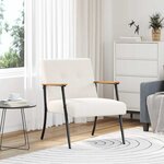 vidaXL fauteuil Crème 59 x 75 x 78 cm