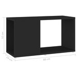 vidaXL Meuble TV Noir 60x24x32 cm Bois d'ingénierie