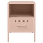 vidaXL Tables de chevet 2 Pièces rose 36x39x50 5 cm acier