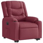 vidaXL Fauteuil inclinable électrique rouge bordeaux tissu