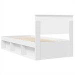 vidaXL Cadre de lit Blanc 75 x 190 cm Bois d'ingénierie