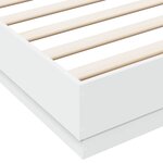 vidaXL Cadre de lit avec lumières LED blanc 180x200 cm