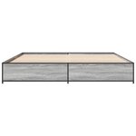 vidaXL Cadre de lit sonoma gris 200x200 cm bois d'ingénierie et métal